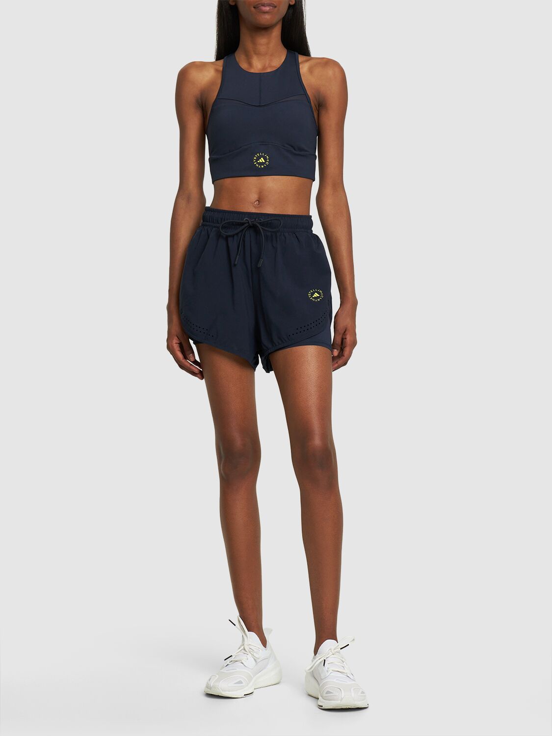 Adidas X Stella McCartney True Pace 2-in-1 Hi-waist Running Shorts