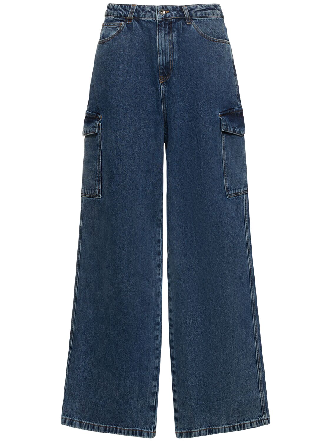 Image of Wide Leg Cargo Jeans