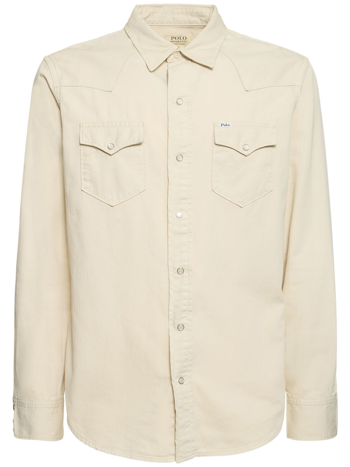 Polo Ralph Lauren Western Cotton Shirt In Neutral