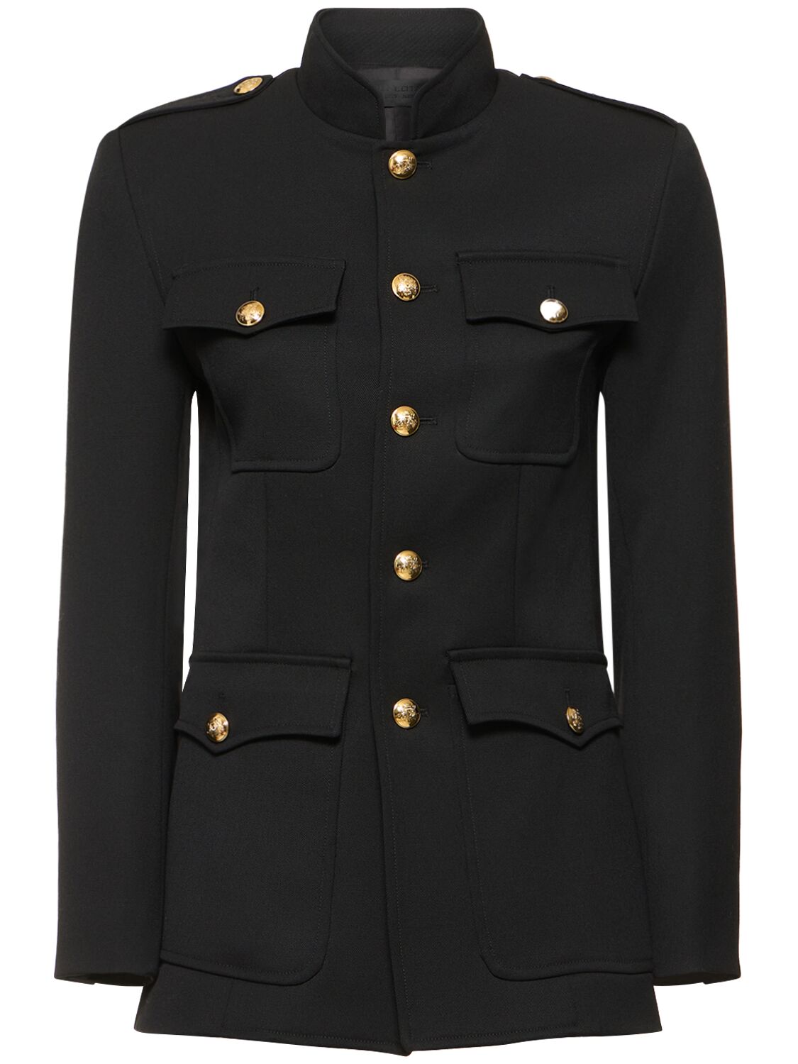 Image of Nolwenn Buttoned Wool Jacket