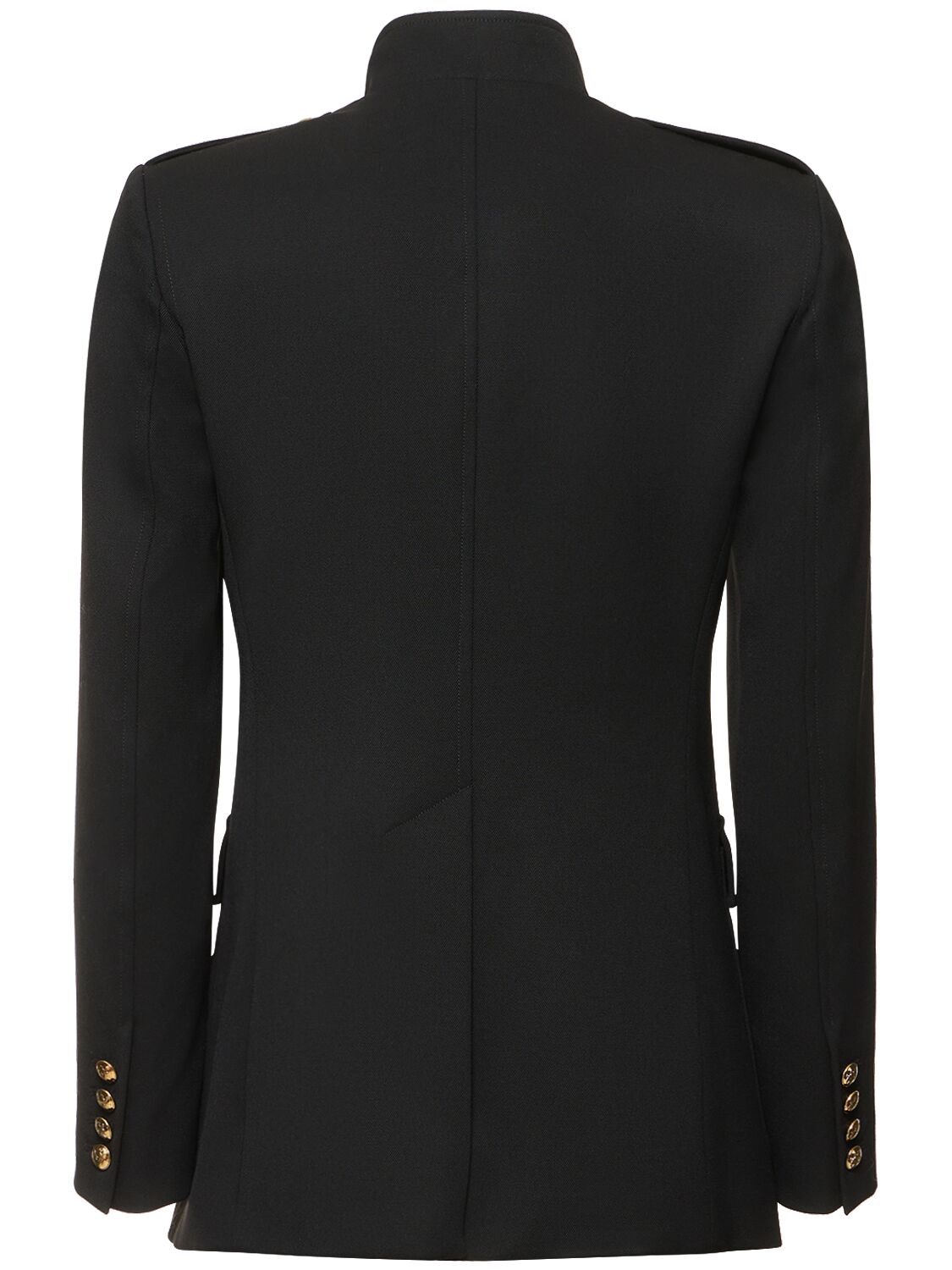 Shop Nili Lotan Nolwenn Buttoned Wool Jacket In Black