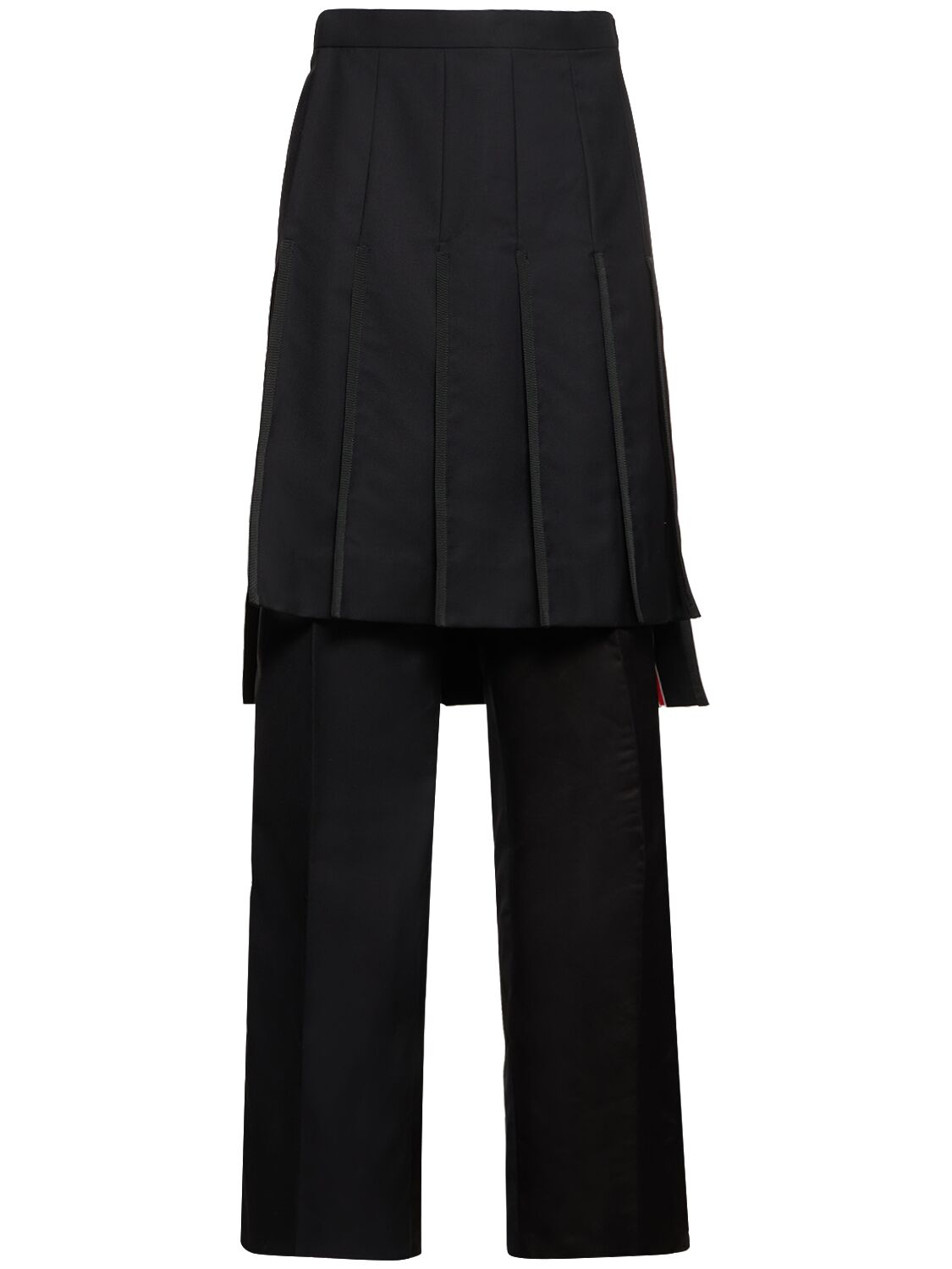 Collage Wool Pants W/ Pleated Skirt – MEN > CLOTHING > PANTS