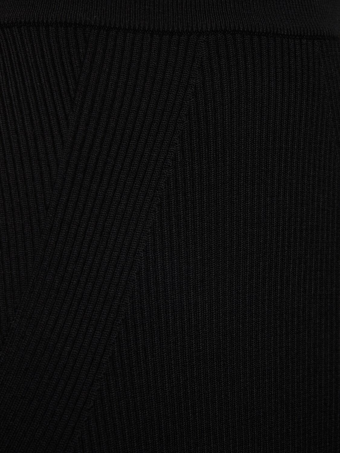 Shop Alexander Mcqueen Stretch Wool Pencil Skirt In Black