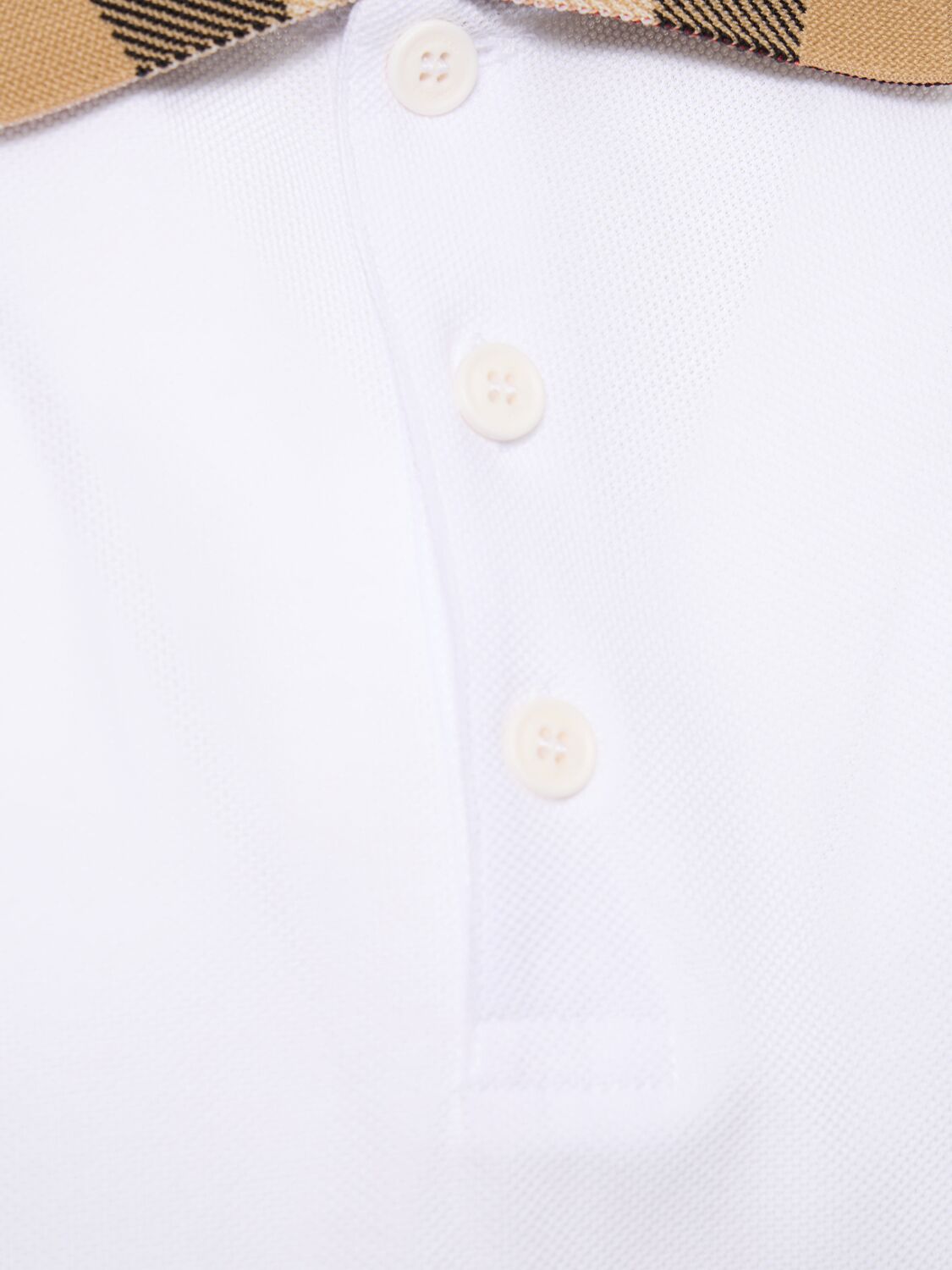 BURBERRY CODY CHECK COLLAR COTTON POLO 