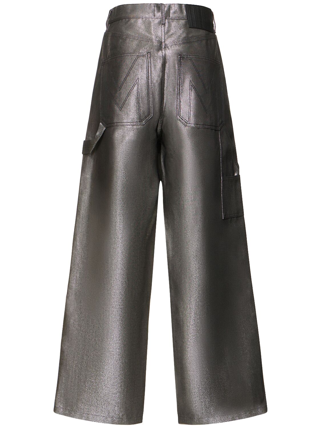 Shop Marc Jacobs Reflective Oversize Jeans In Silver