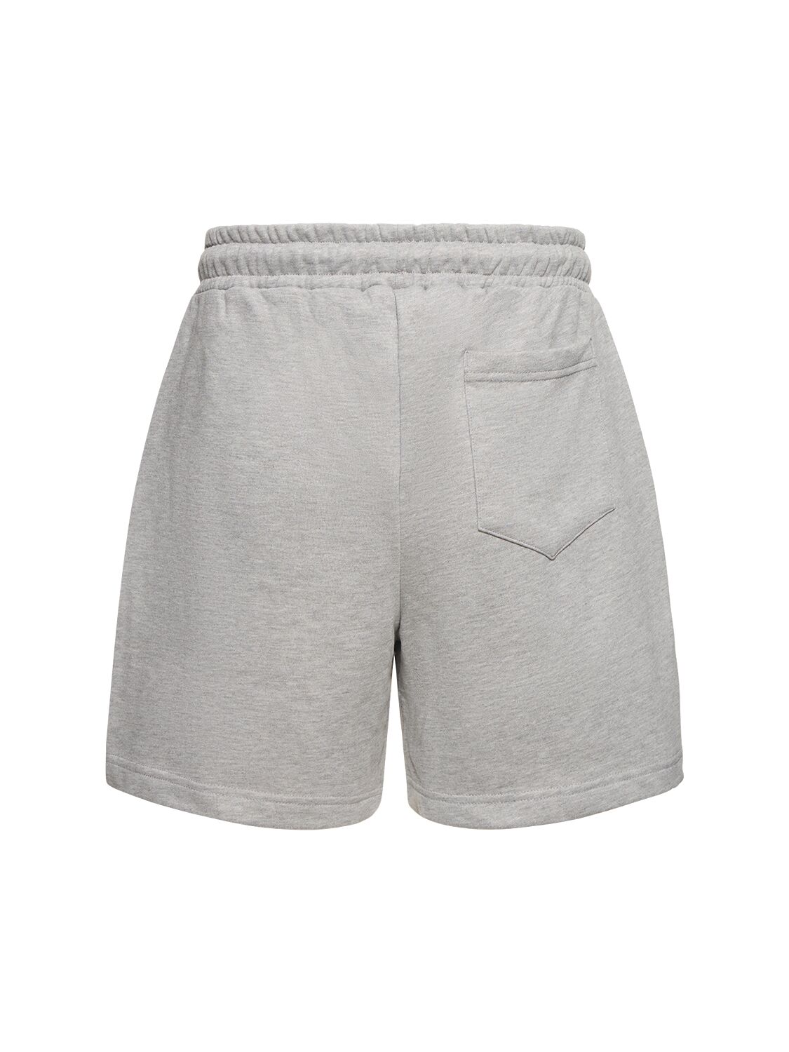 Shop Flâneur Signature Cotton Shorts In Grey