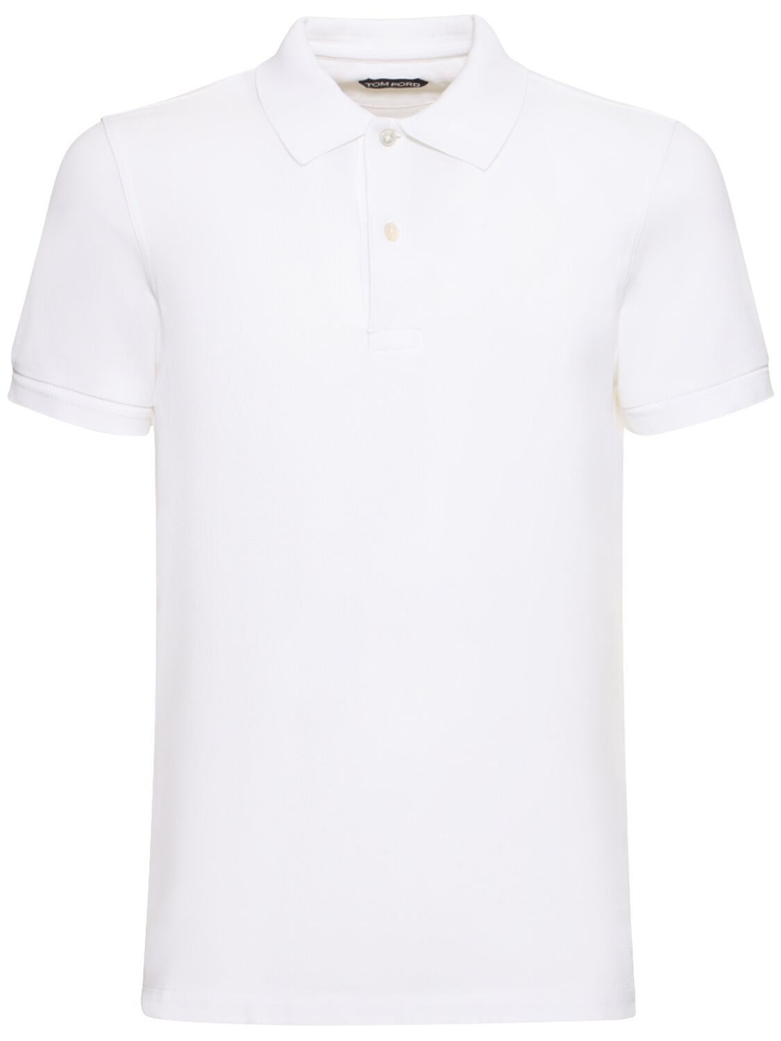 Tom Ford Tennis短袖珠地网眼布polo衫 In White