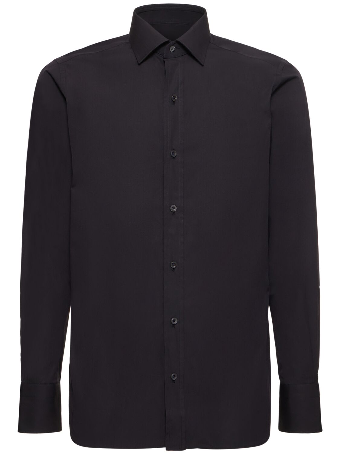 Shop Tom Ford Poplin Slim Fit Shirt In Black
