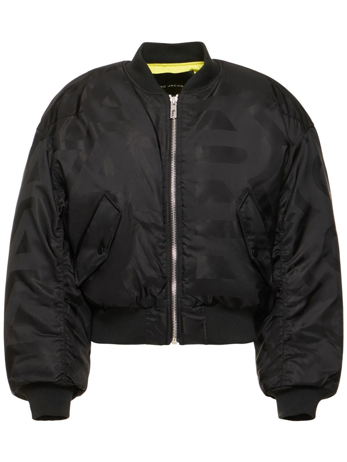 Marc Jacobs Cropped Bomber Jacket In Black