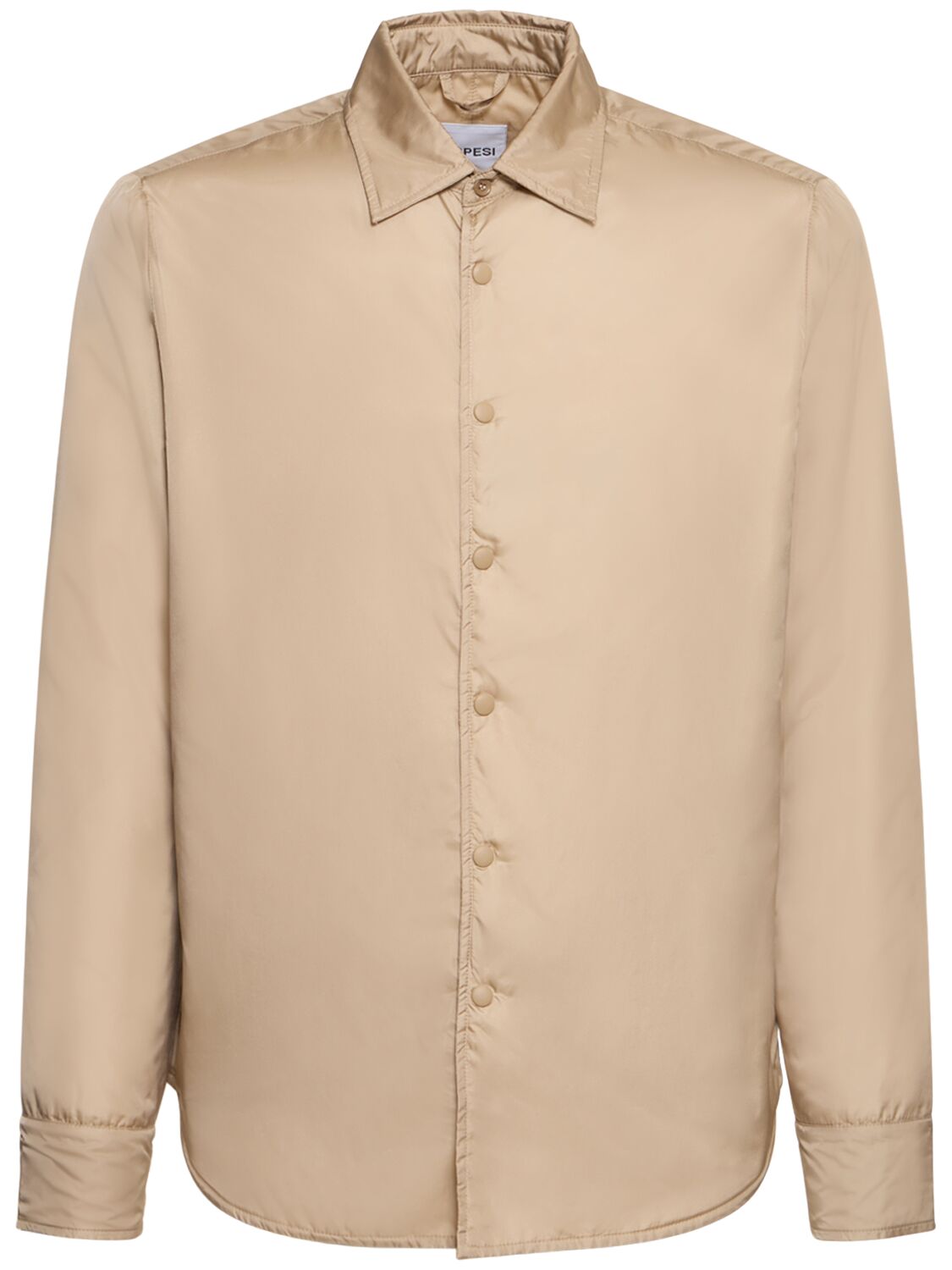 Aspesi Padded Light Nylon Over Shirt In Beige