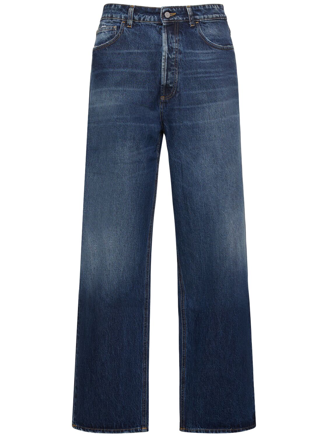 Vintage Wash Wide Cotton Denim Jeans – MEN > CLOTHING > JEANS