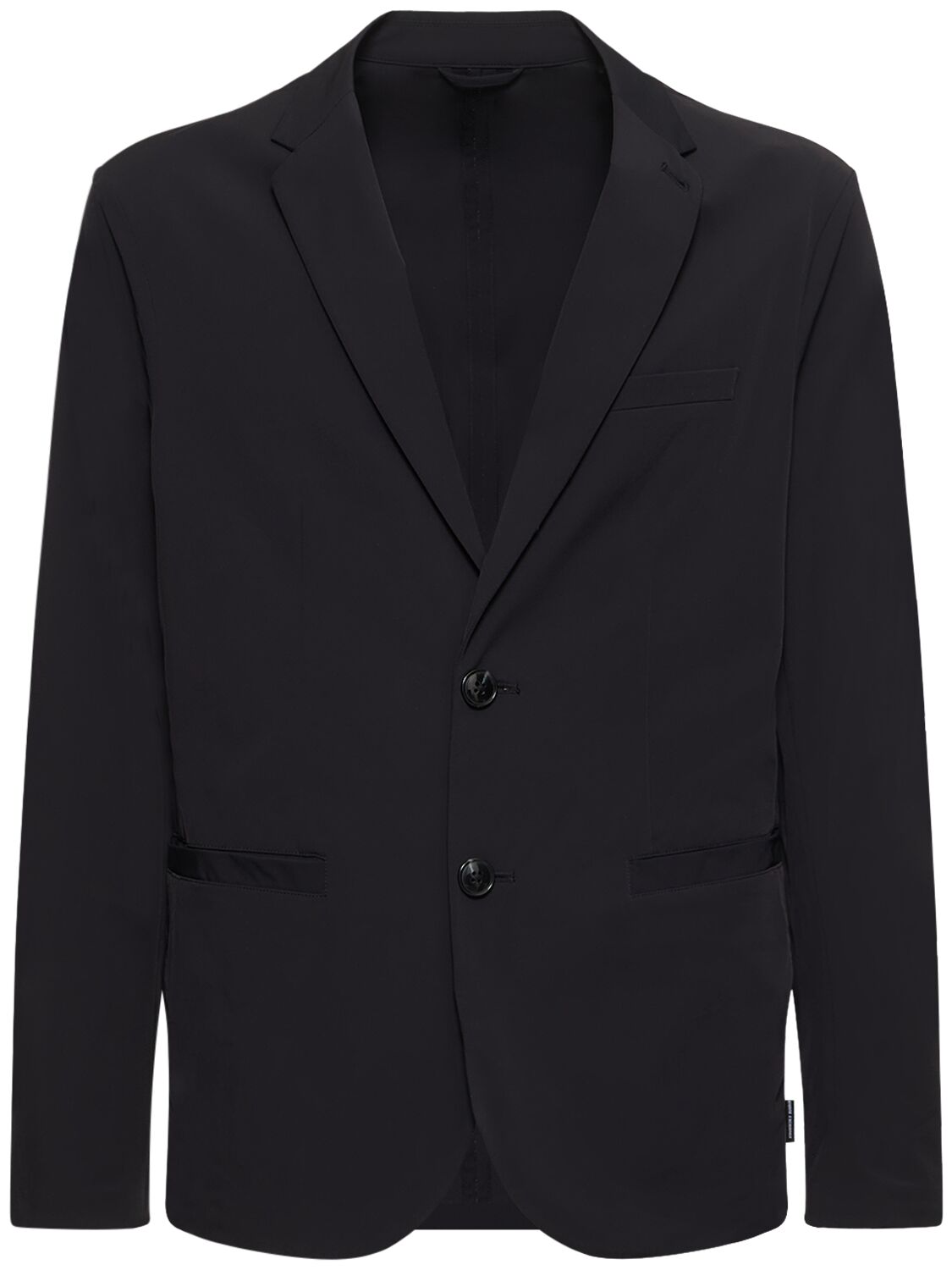 Armani Exchange Stretch Nylon Blazer In Black