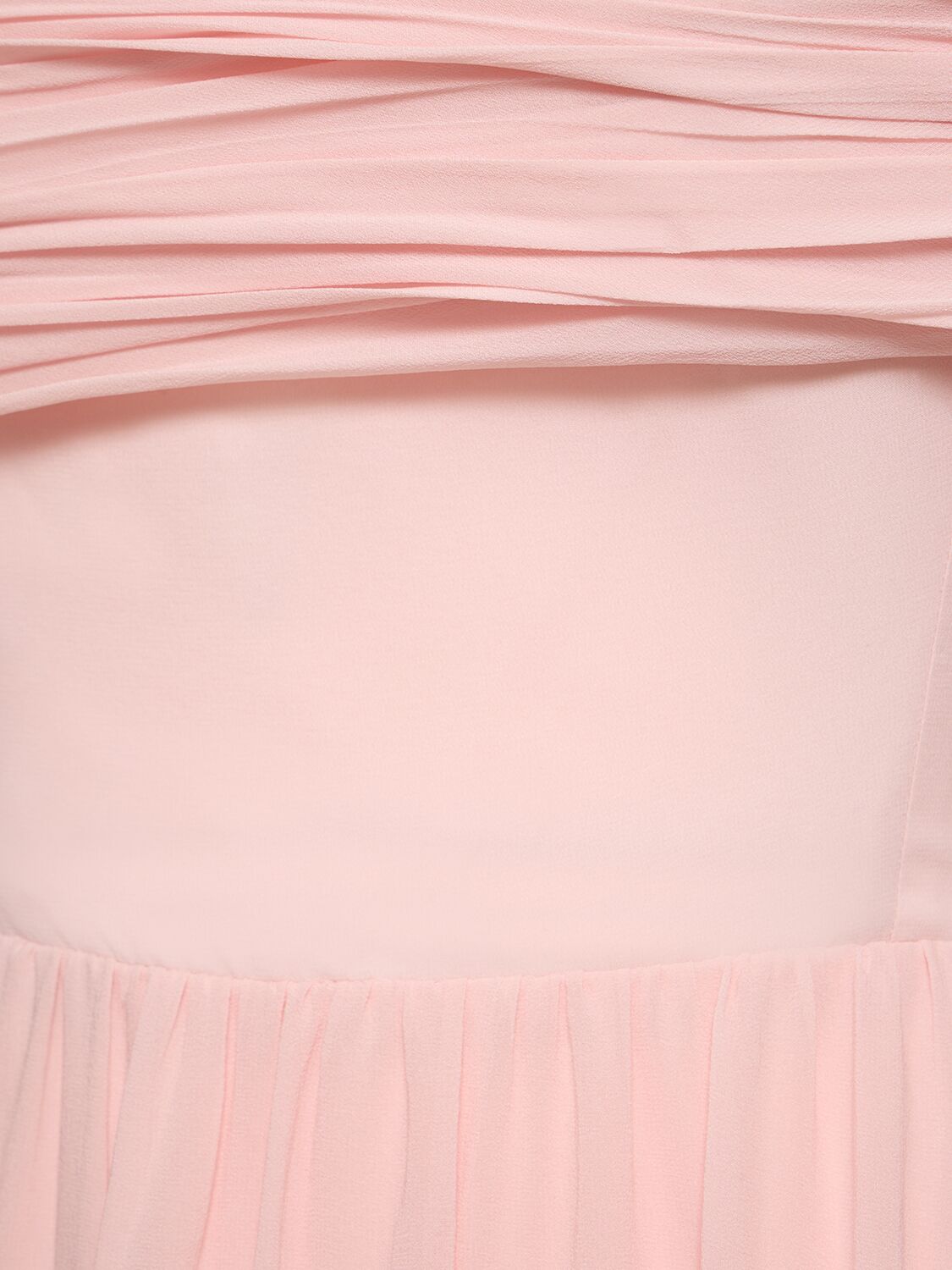 Shop Giambattista Valli Silk Georgette Off-the-shoulder Dress In Light Pink
