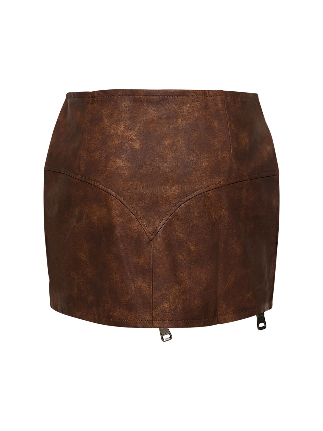Shop Andersson Bell Austin Wool Blend Mini Skirt In Brown