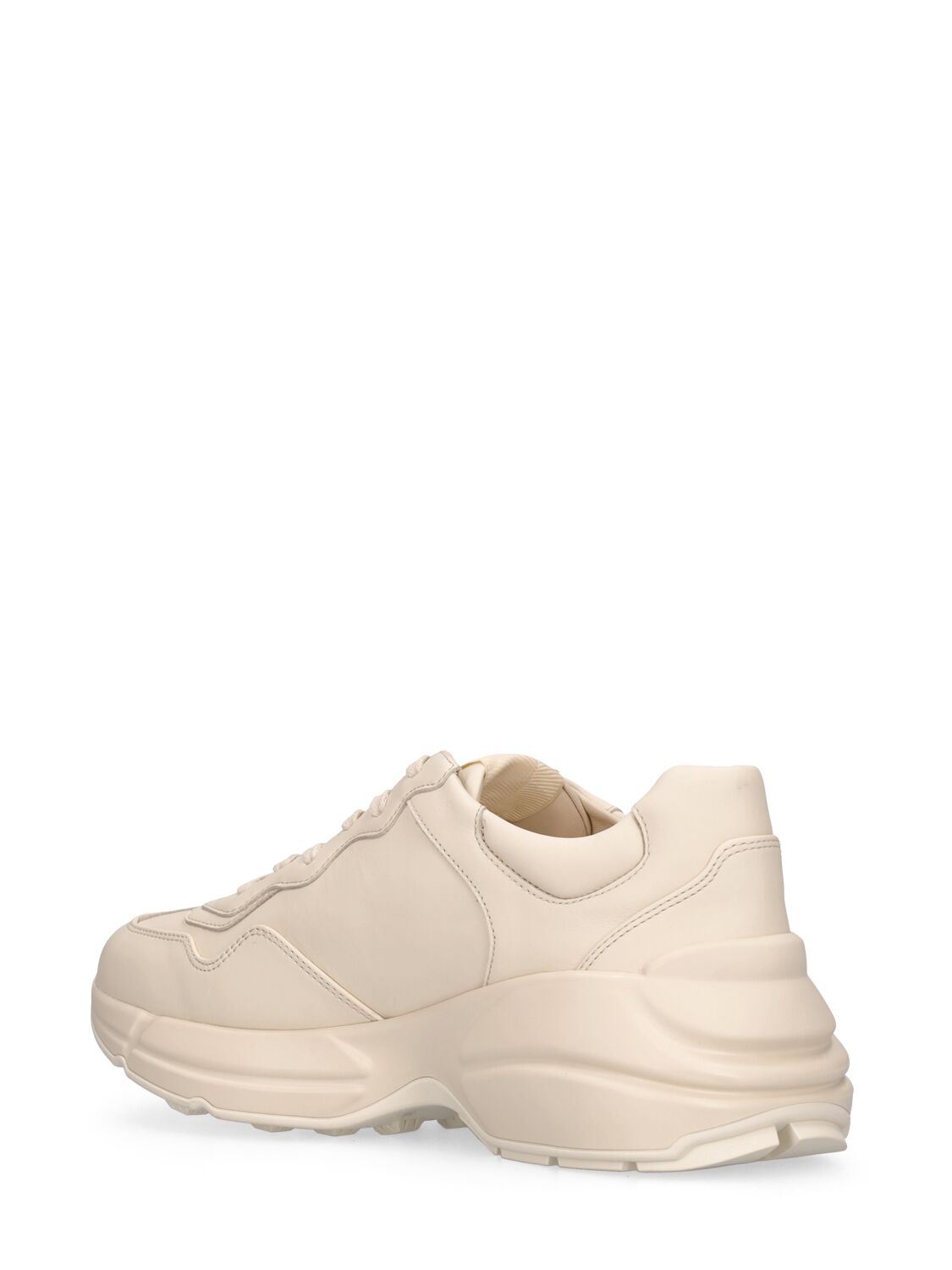Shop Gucci 72mm Rhyton Leather Sneakers In Ivory,pink