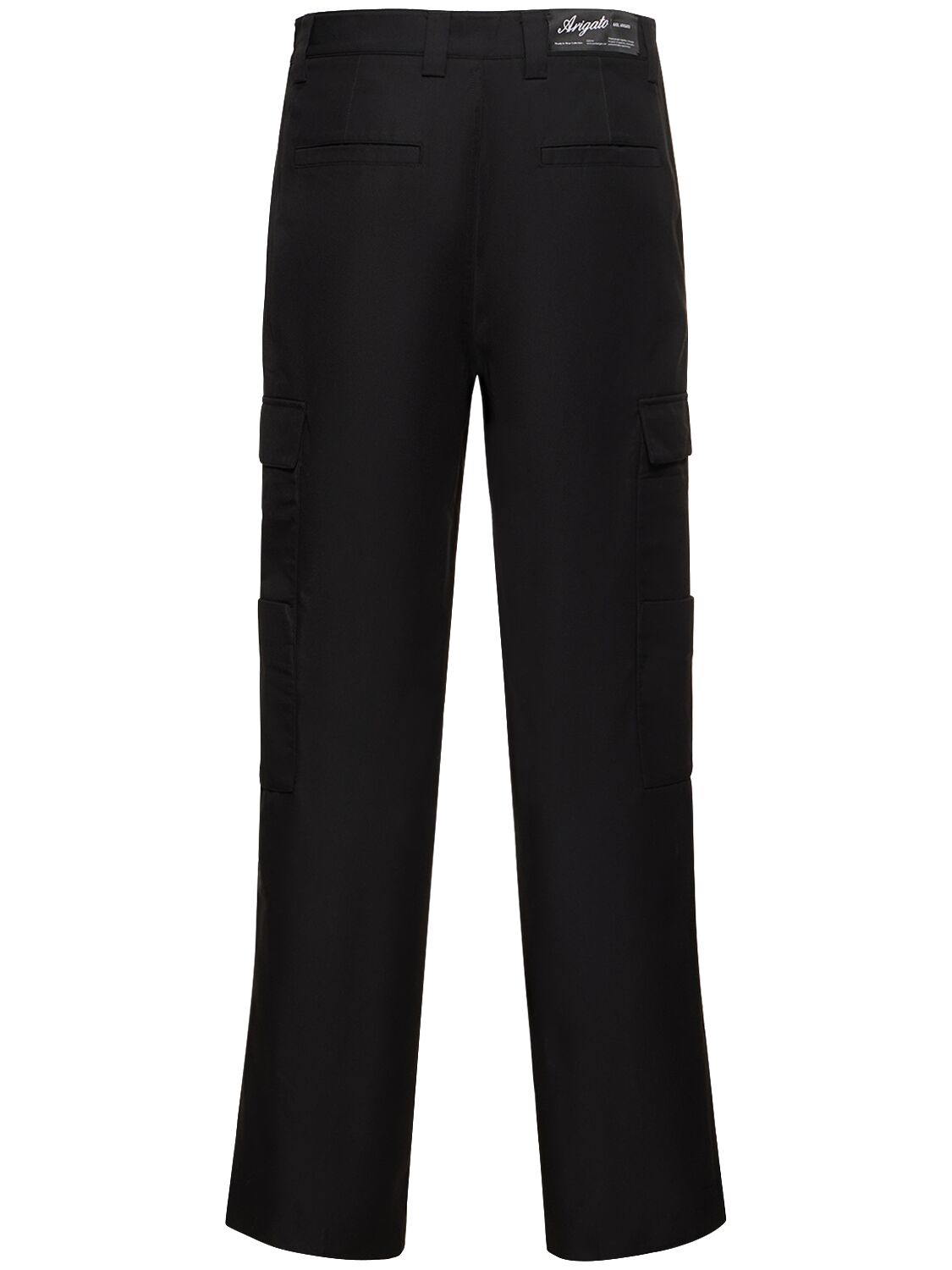 Shop Axel Arigato Park Cotton Blend Cargo Pants In Black