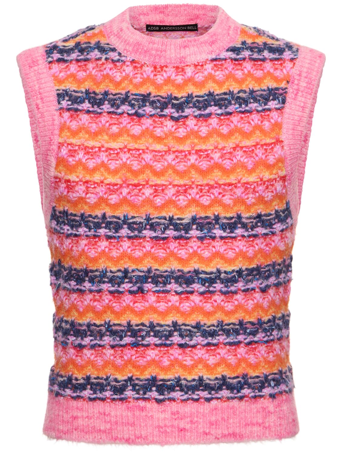 Shop Andersson Bell Unisex Candy Crewneck Vest In Pink,multi