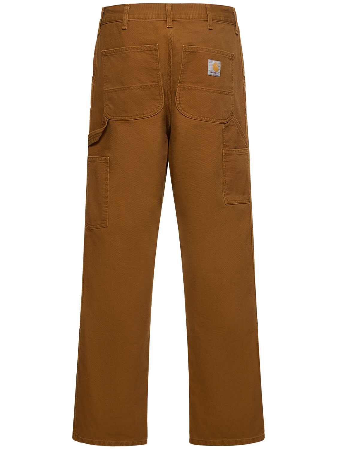 Carhartt Cotton Canvas Carpenter Pants In Deep Brown Aged