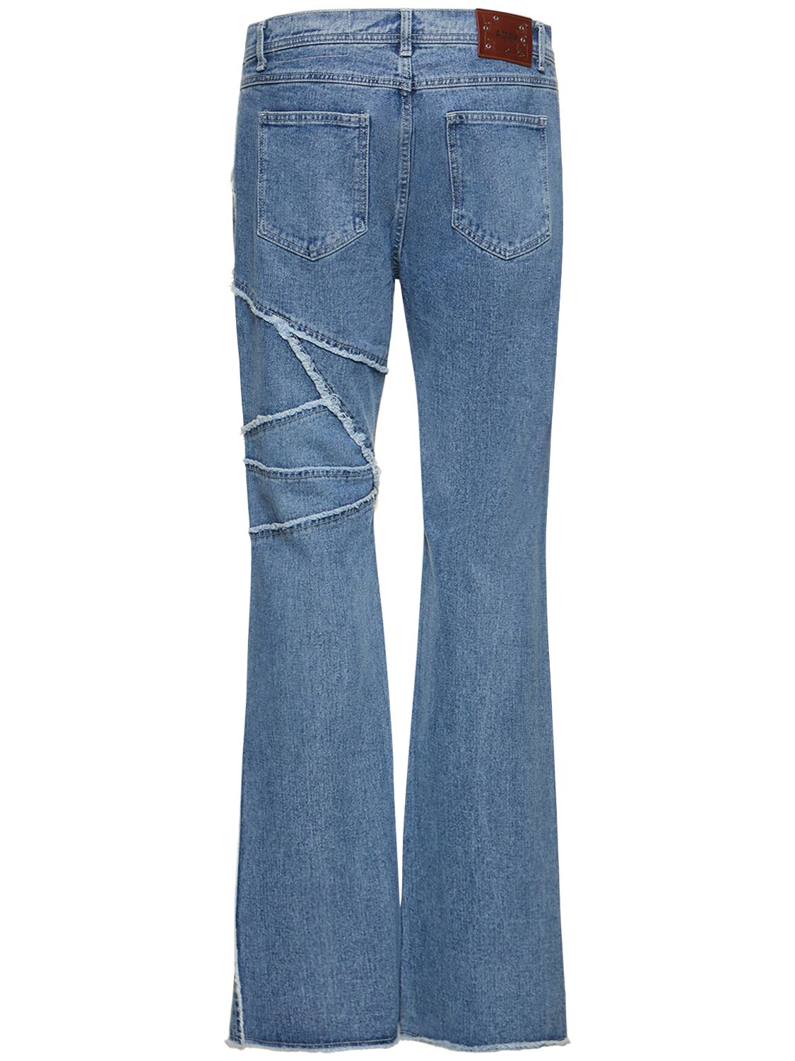 Shop Andersson Bell Ghentel Raw-cut Flared Jeans In Blue