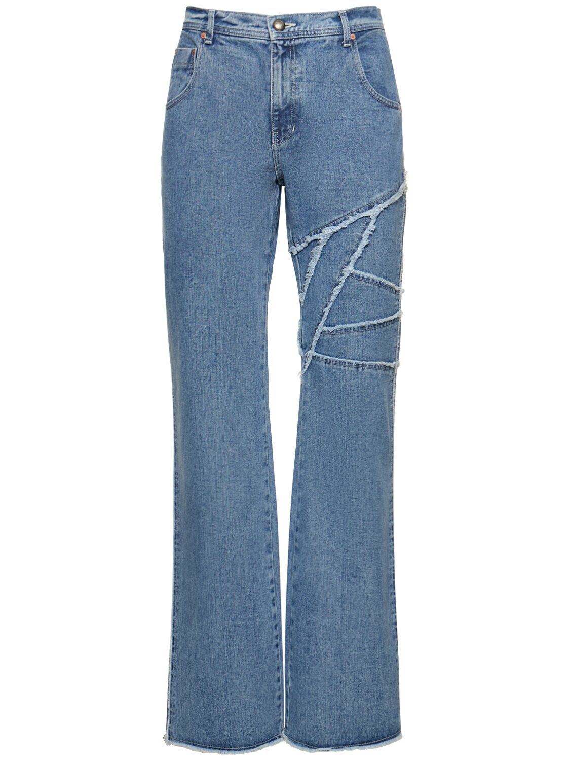 Andersson Bell Ghentel Raw-cut Flared Jeans In Blue