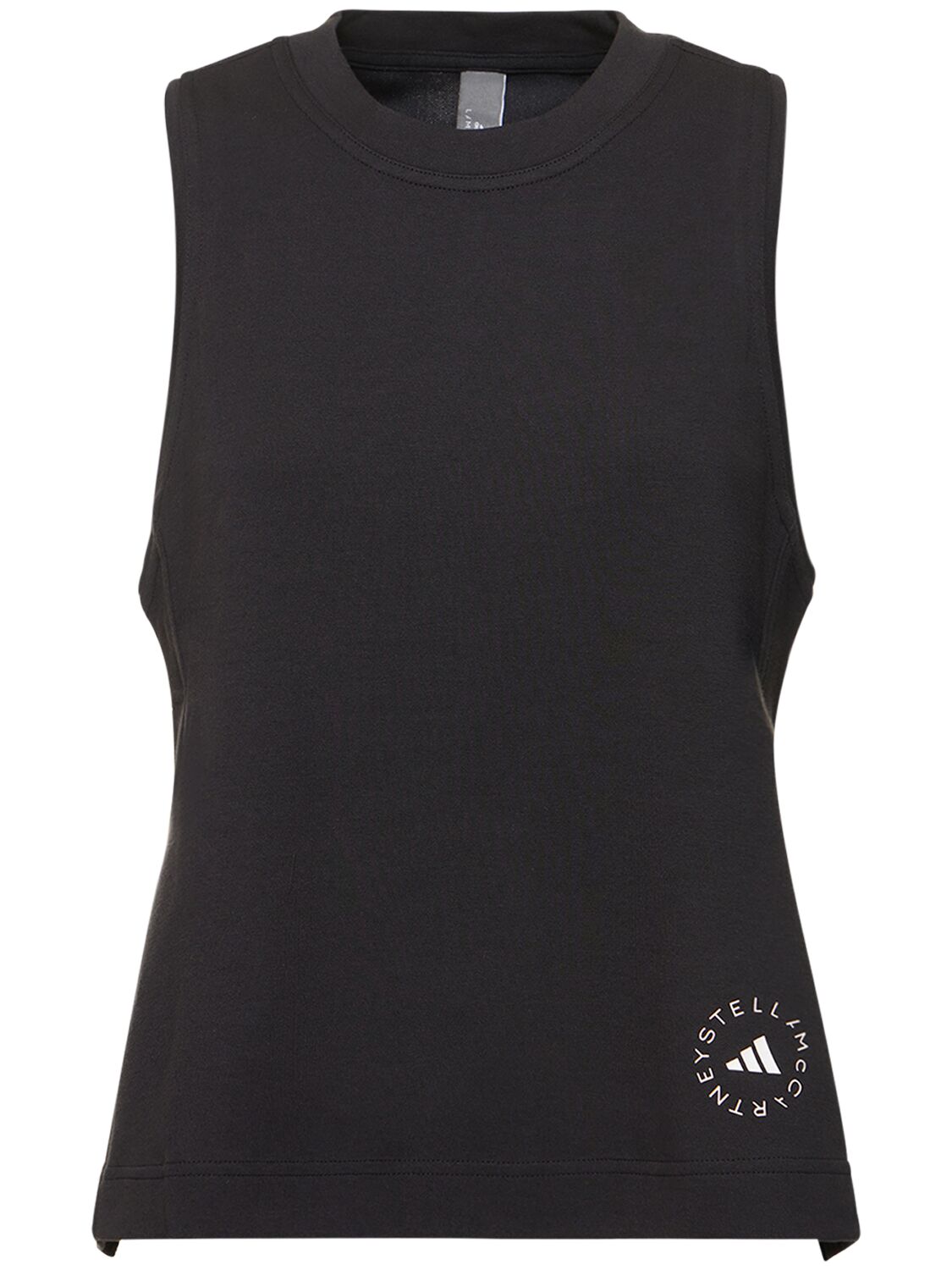 Shop Adidas By Stella Mccartney Sportswear Logo Tank Top In Black