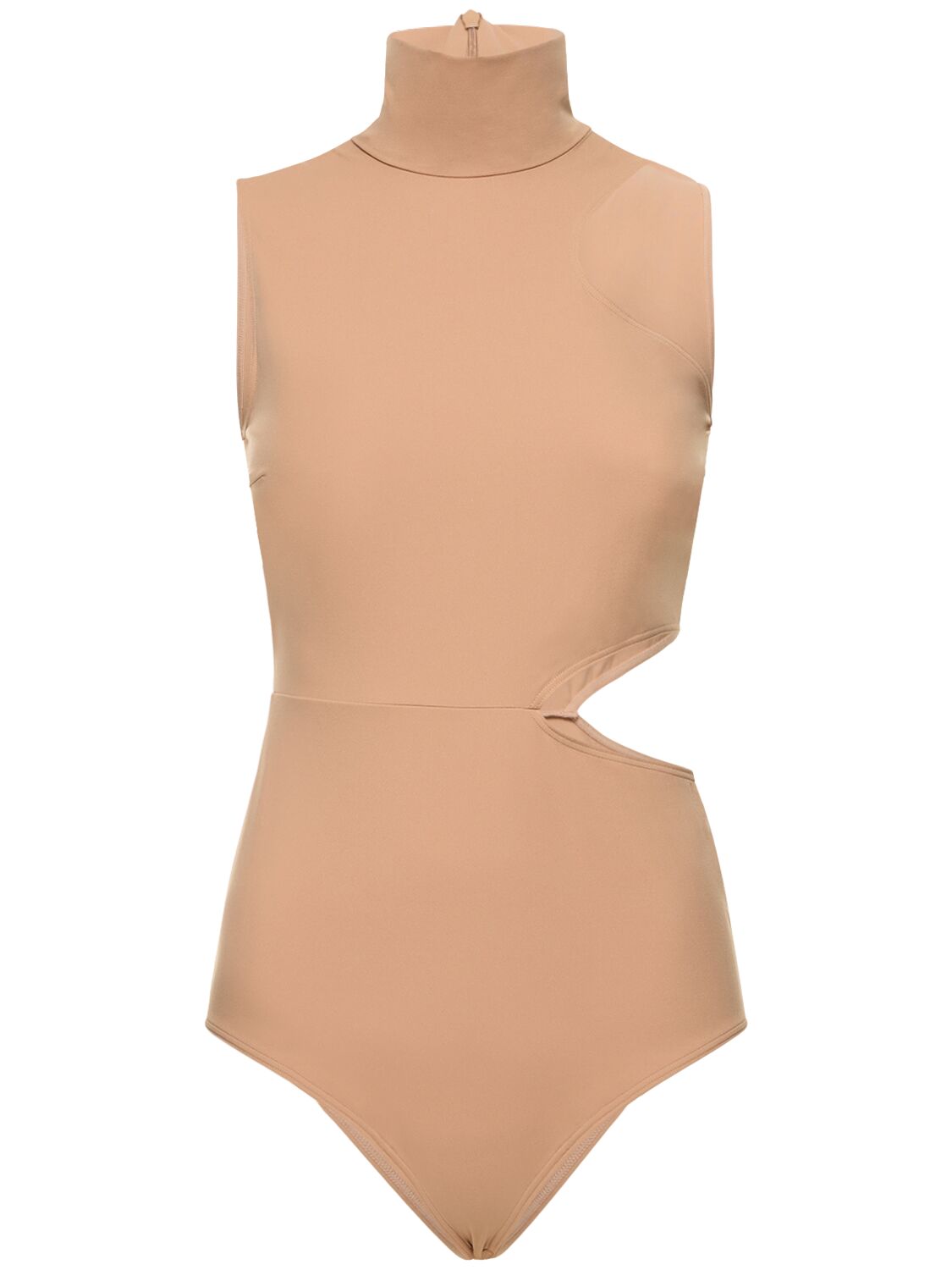 Wolford Warm Up Stretch Tech Bodysuit In Brown