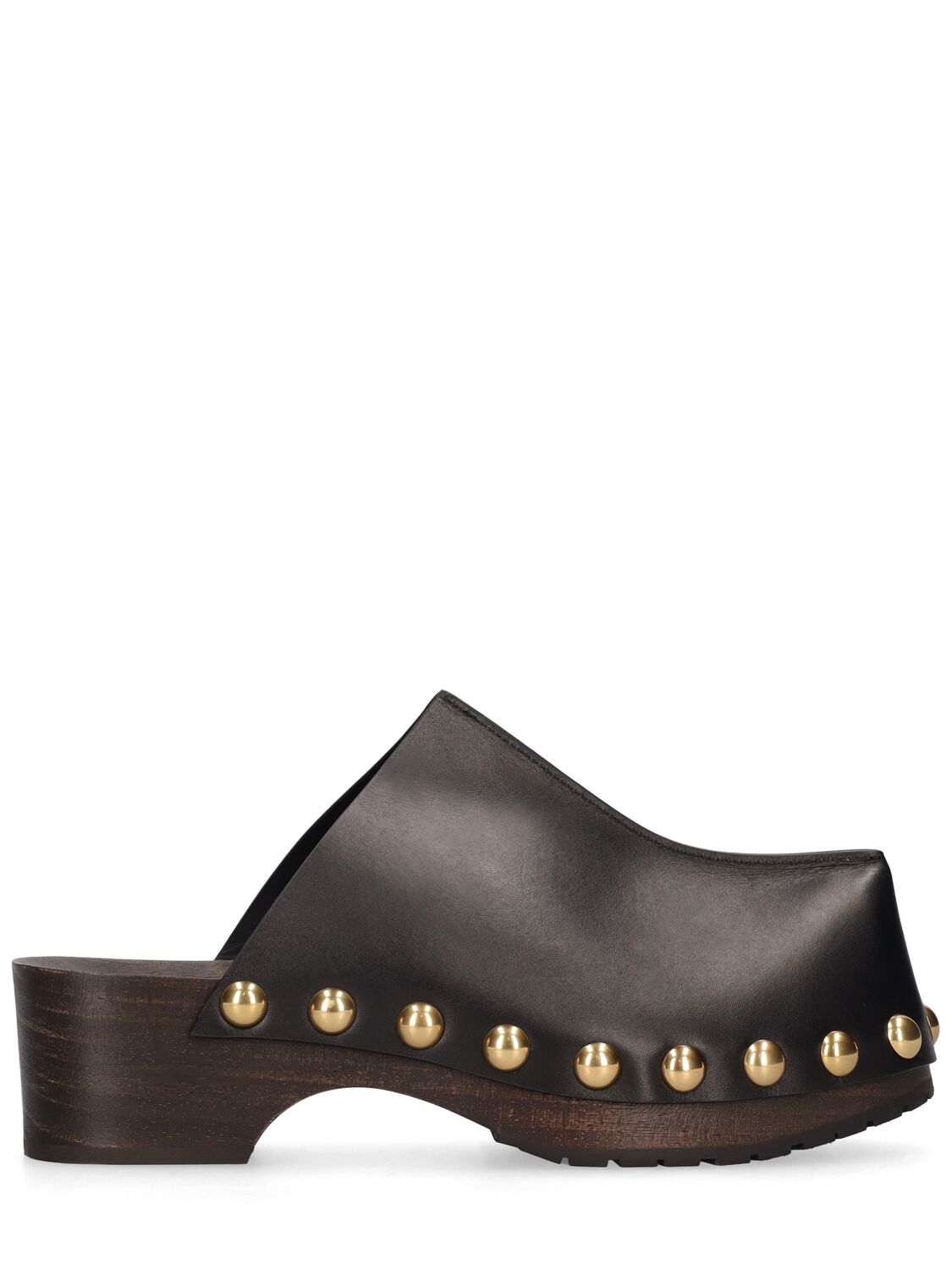 Etro Leather Clogs W/ Studs In Black