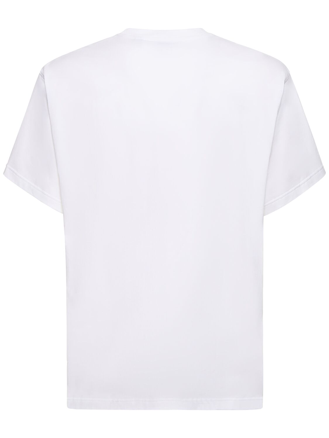 Shop Burberry Tempah Embroidered Cotton T-shirt In White