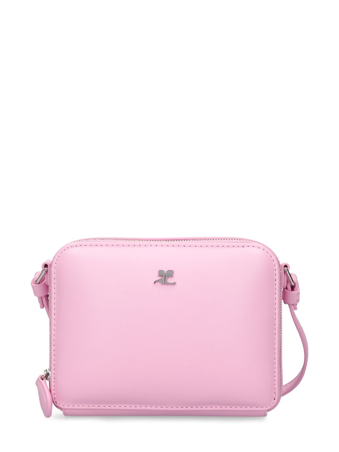 Courrèges Cloud Leather Shoulder Bag In Candy Pink