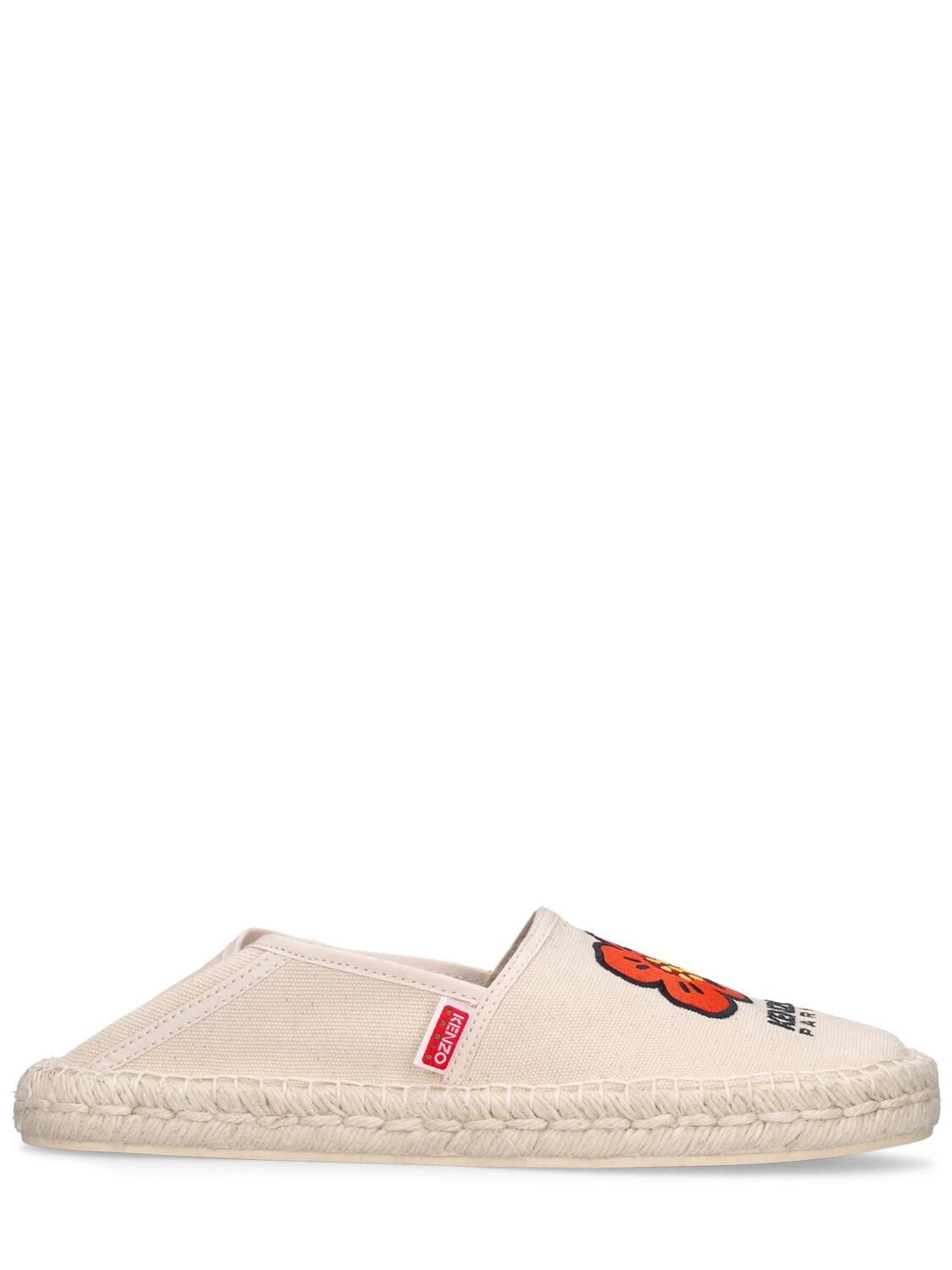 Shop Kenzo 10mm  Cotton Espadrilles In Off White