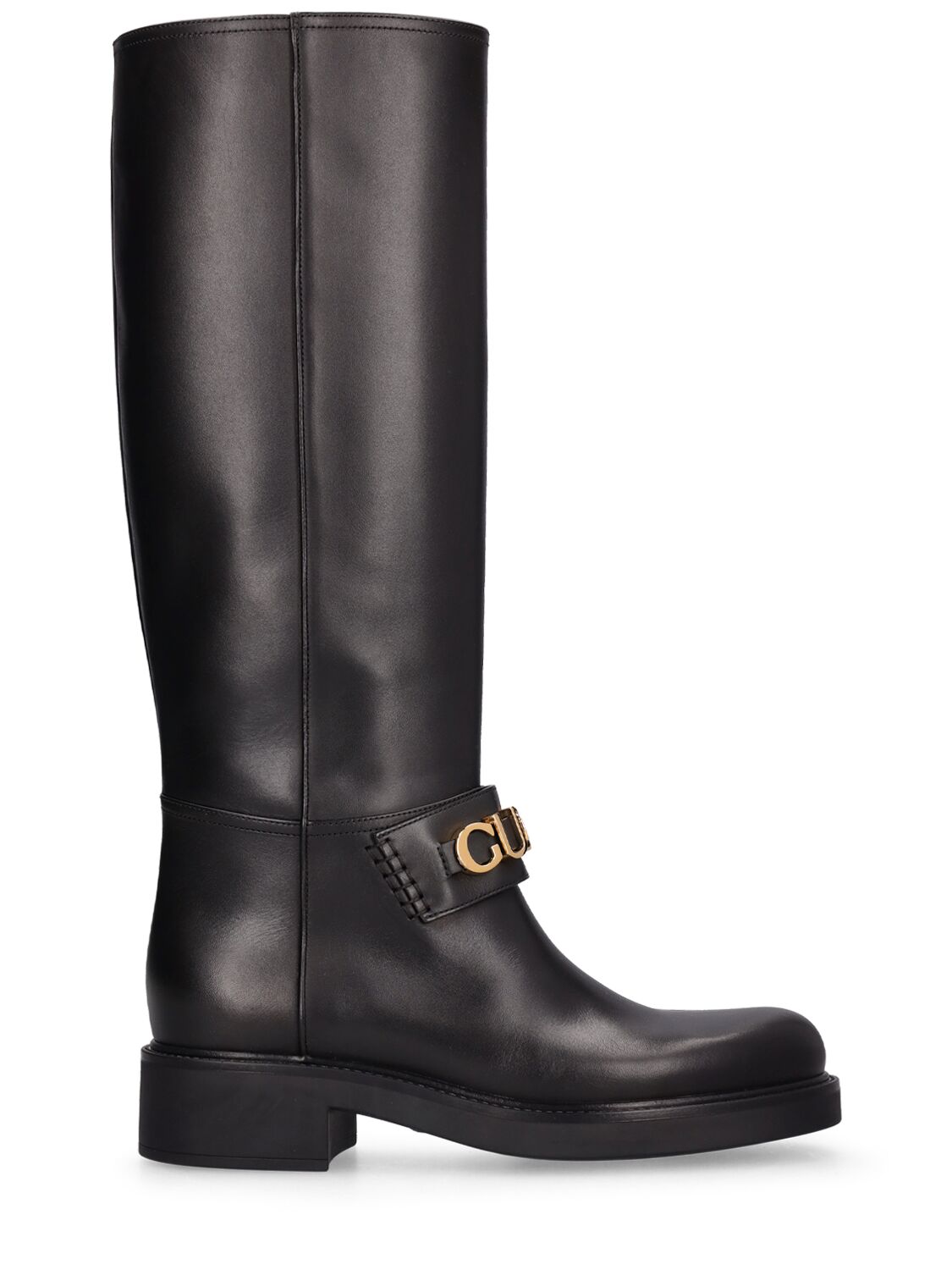 Gucci 25mm Cara Leather Boots In Black