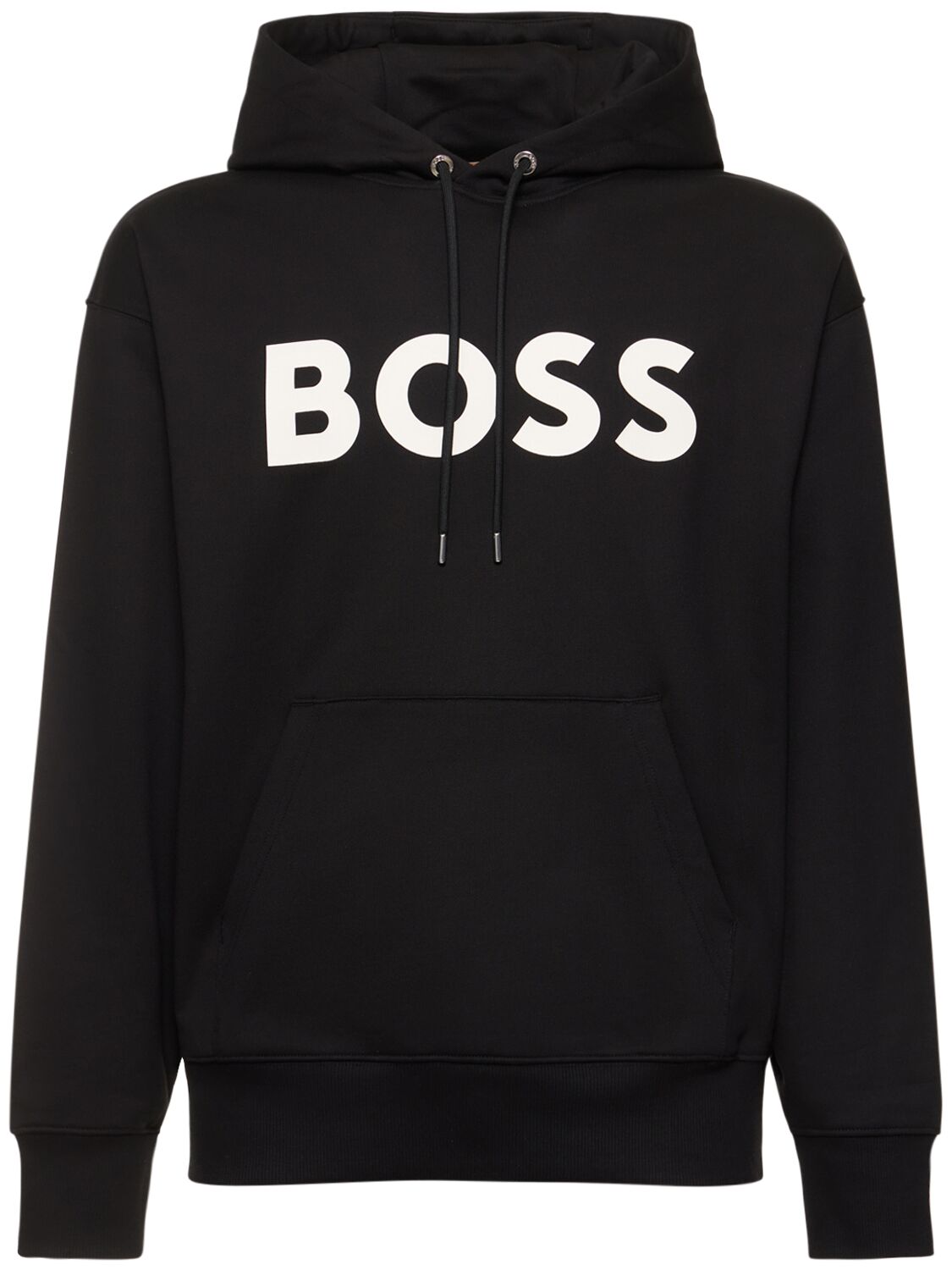 Shop Hugo Boss Sullivan 16 Logo Hoodie In Black