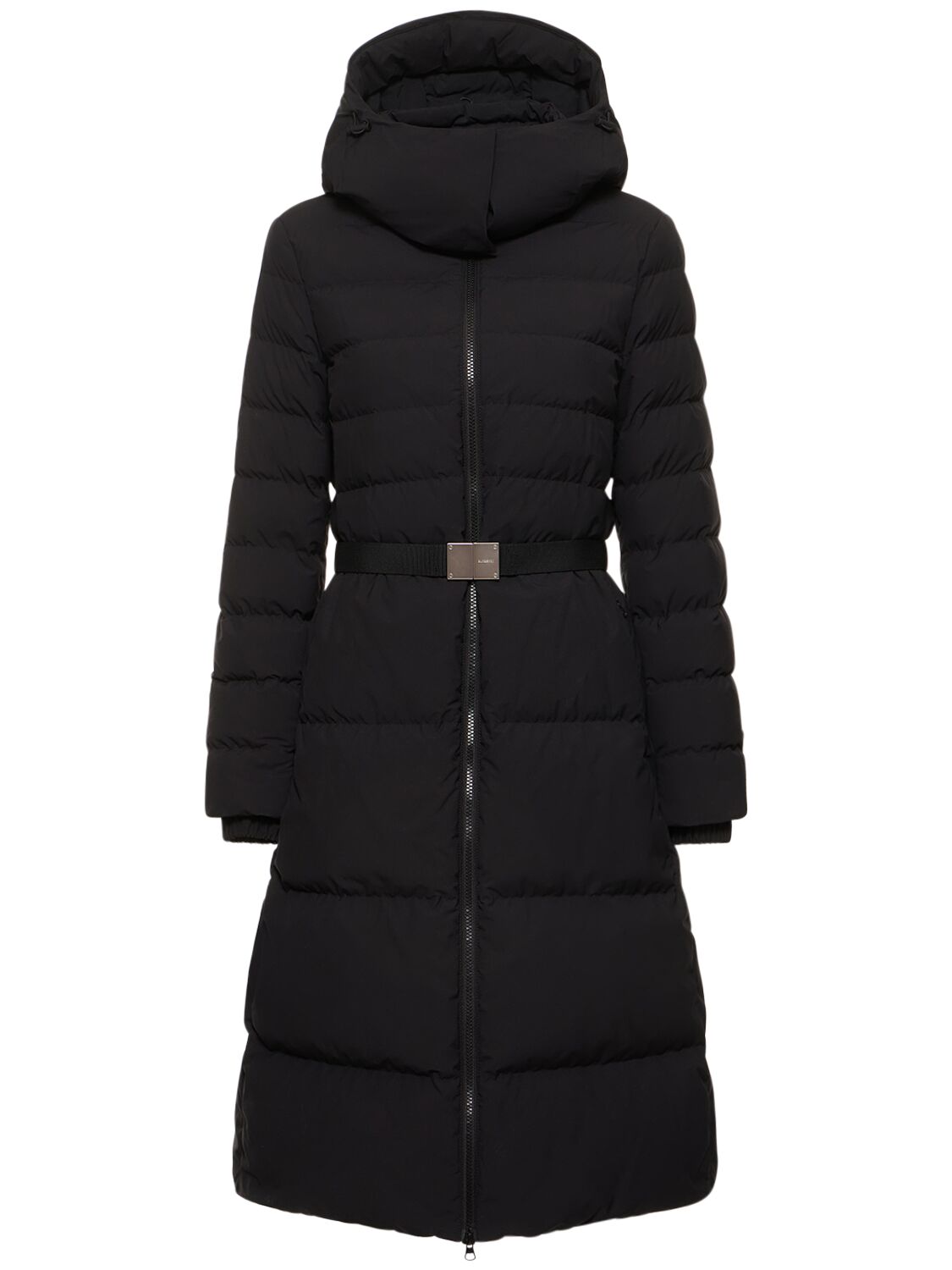 BURBERRY BURNISTON BELTED QUILTED JACKET W/ HOOD