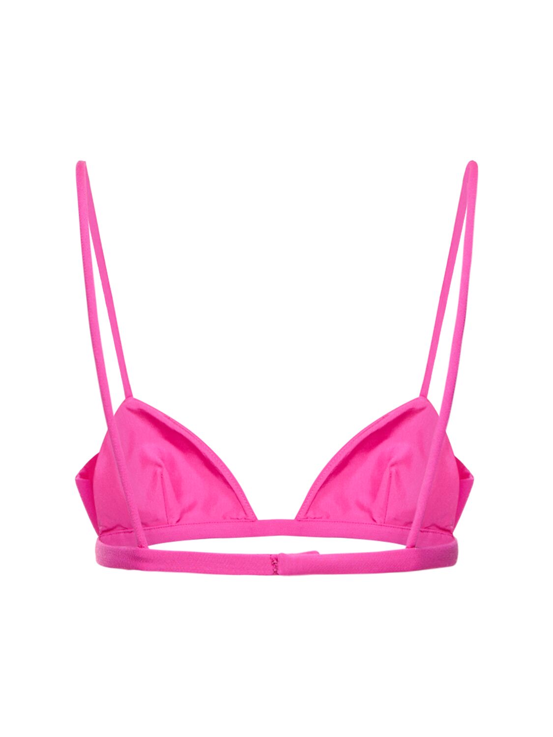 Shop Valentino Wool & Silk Crepe Couture Triangle Bra In Pink