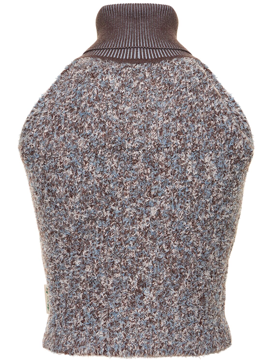 Shop Andersson Bell Sleeveless Fluffy Knit Top In Brown