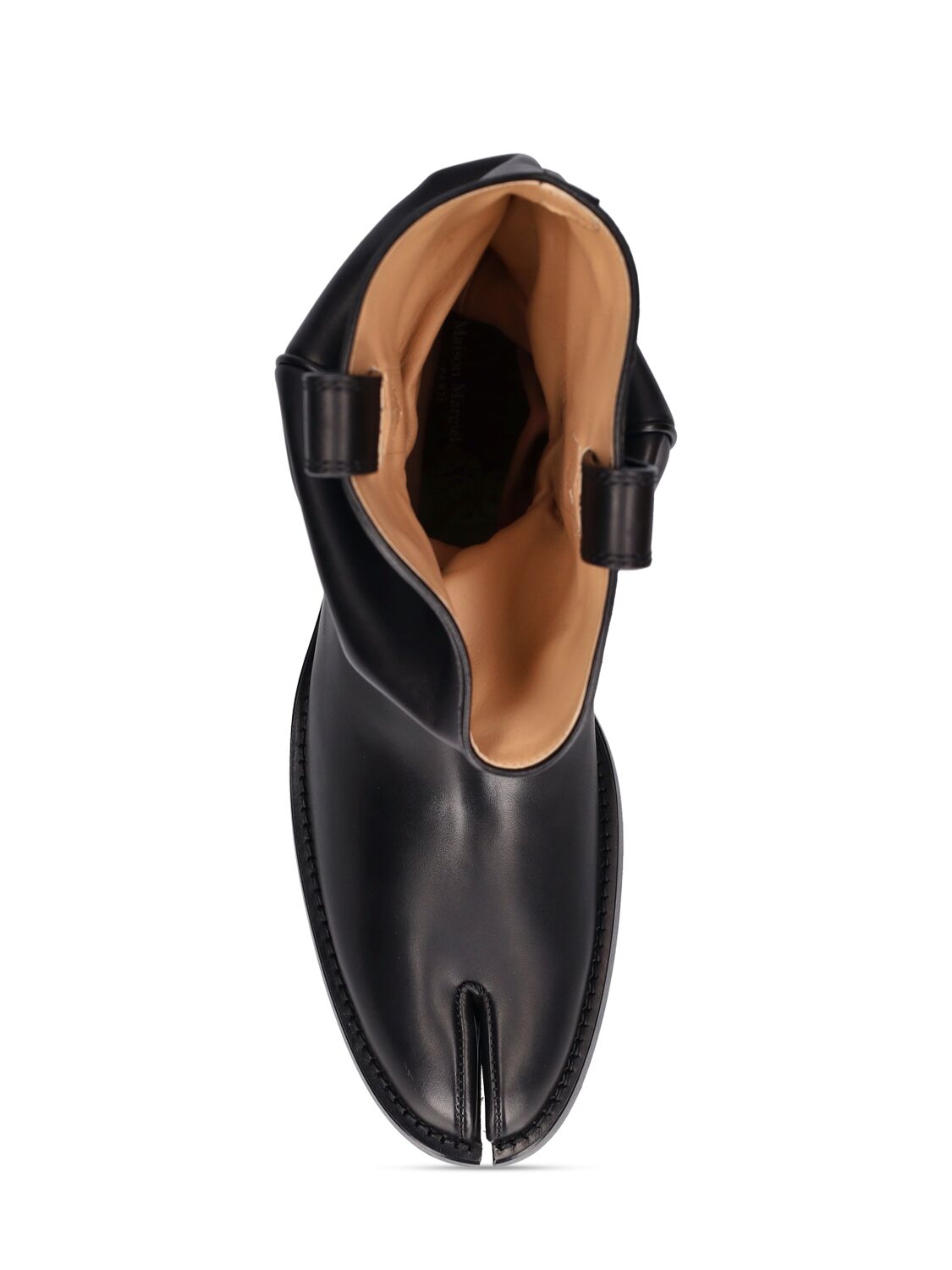 Shop Maison Margiela 55mm Tabi Leather Western Ankle Boots In Black