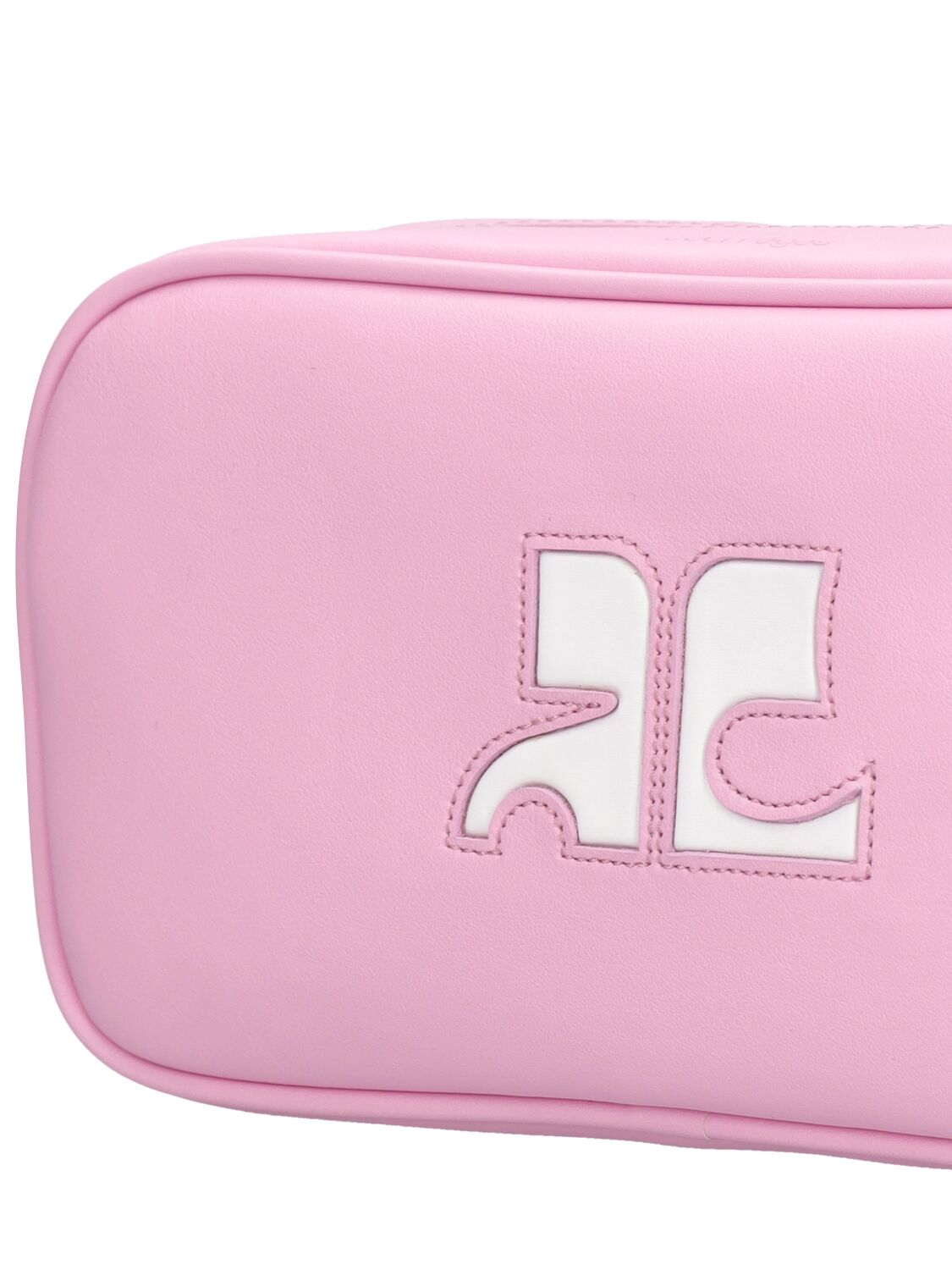 Shop Courrèges Ac Leather Shoulder Bag In Candy Pink
