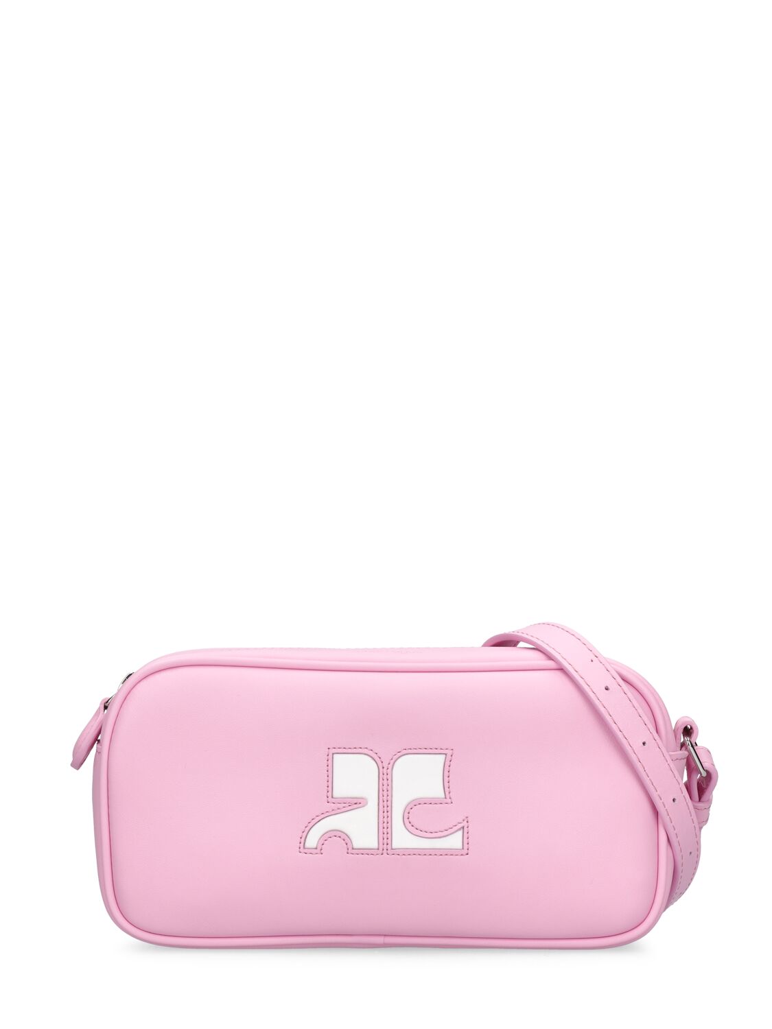 Courrèges Ac Leather Shoulder Bag In Candy Pink