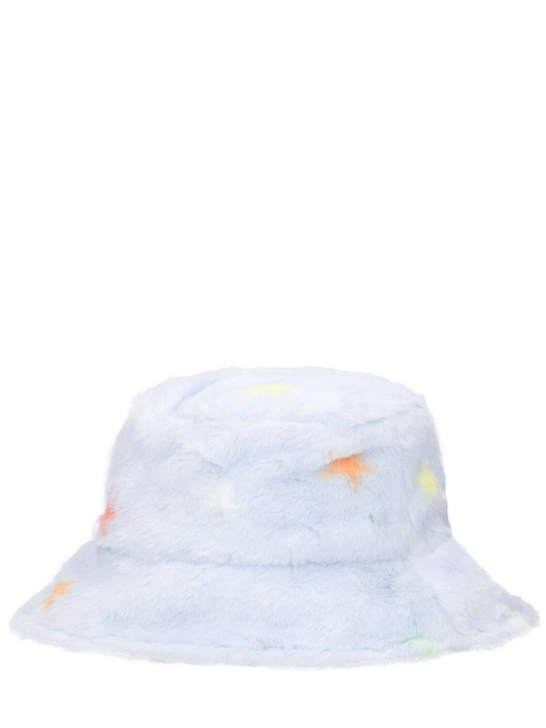 Shop Stella Mccartney Recycled Poly Faux Fur Bucket Hat In Light Blue