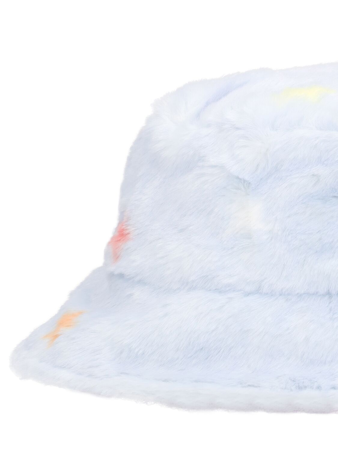 Shop Stella Mccartney Recycled Poly Faux Fur Bucket Hat In Light Blue