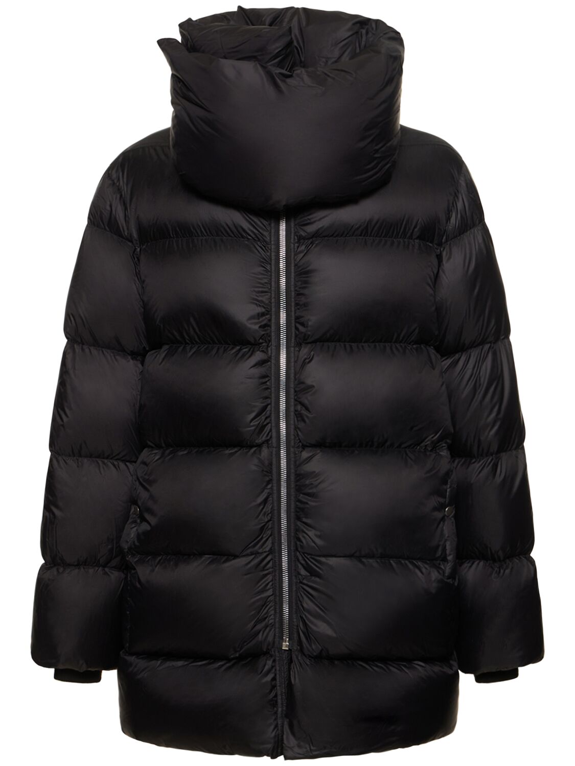 Shop Rick Owens High Neck Mountain Down Jacket In Black