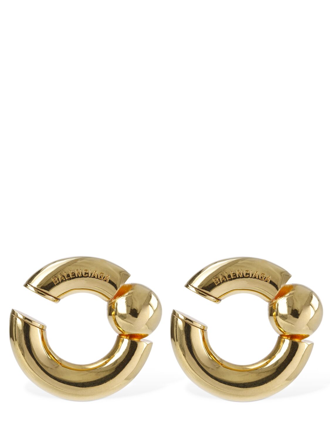 Balenciaga Mega Brass Ear Cuff In Gold