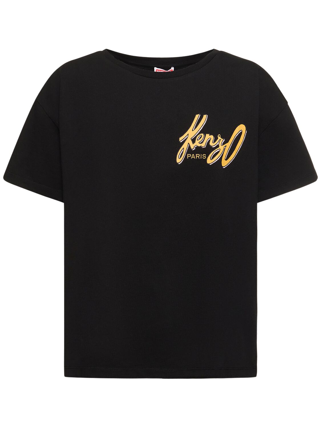 Shop Kenzo Graphic Relaxed Cotton T-shirt In Black
