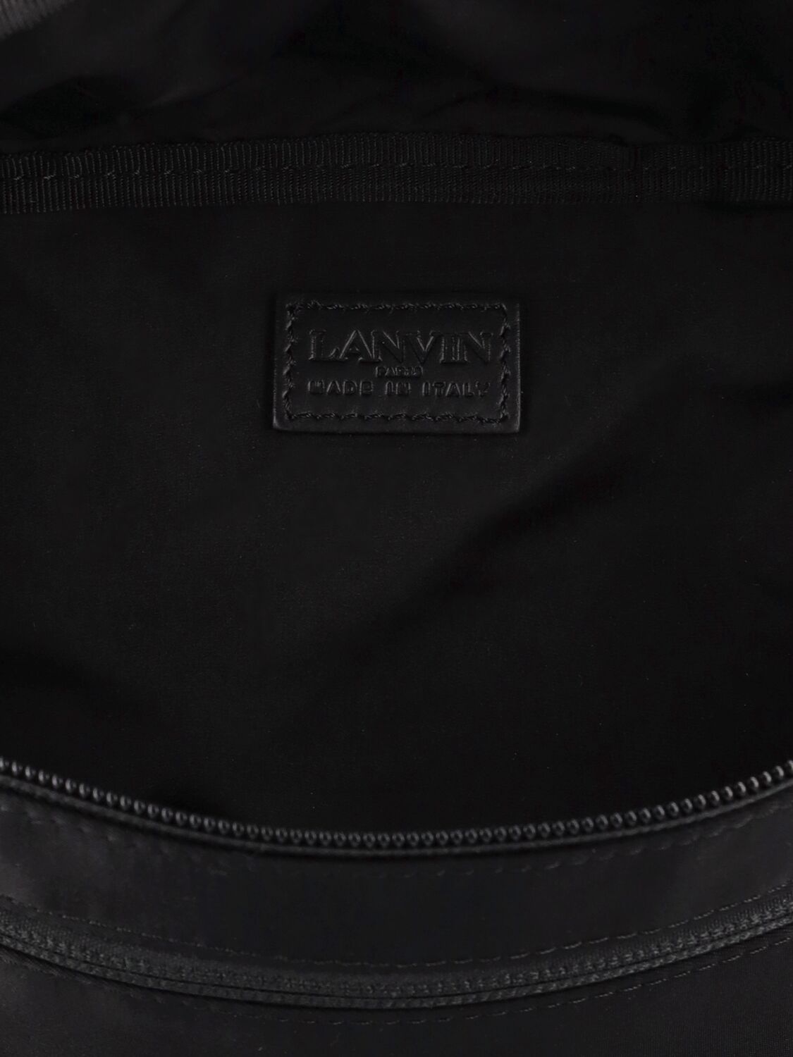 Shop Lanvin Curb Small Nylon Belt Bag In Black