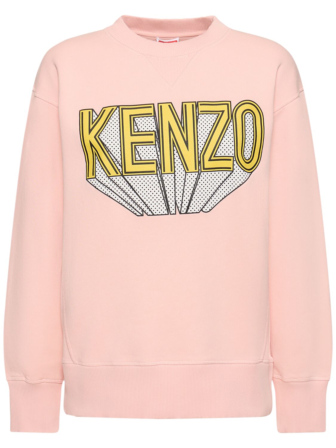 Shop Kenzo 3d Oversize Cotton Sweatshirt In Pink