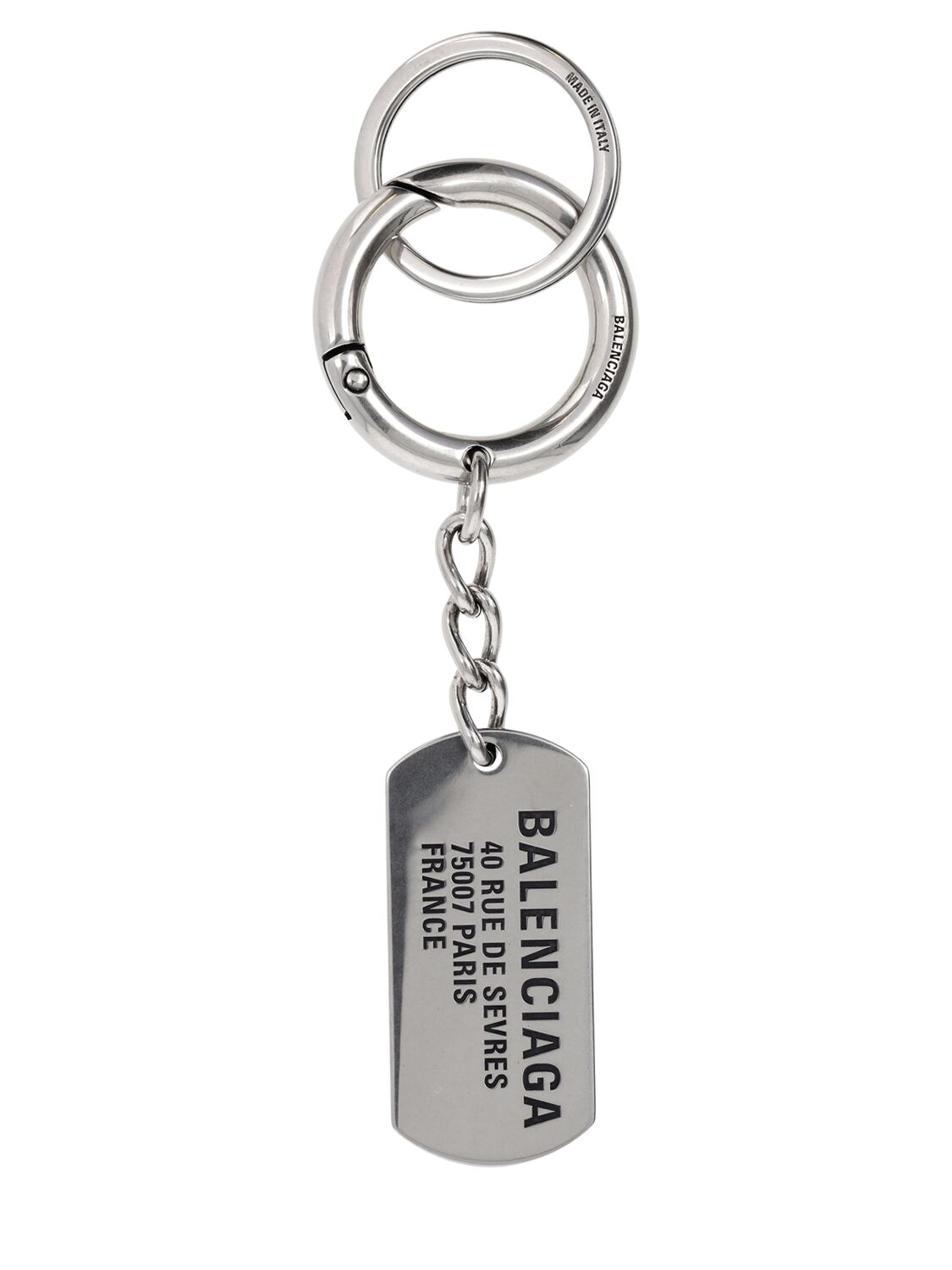 Image of Tags Keyring Brass Blend Charm
