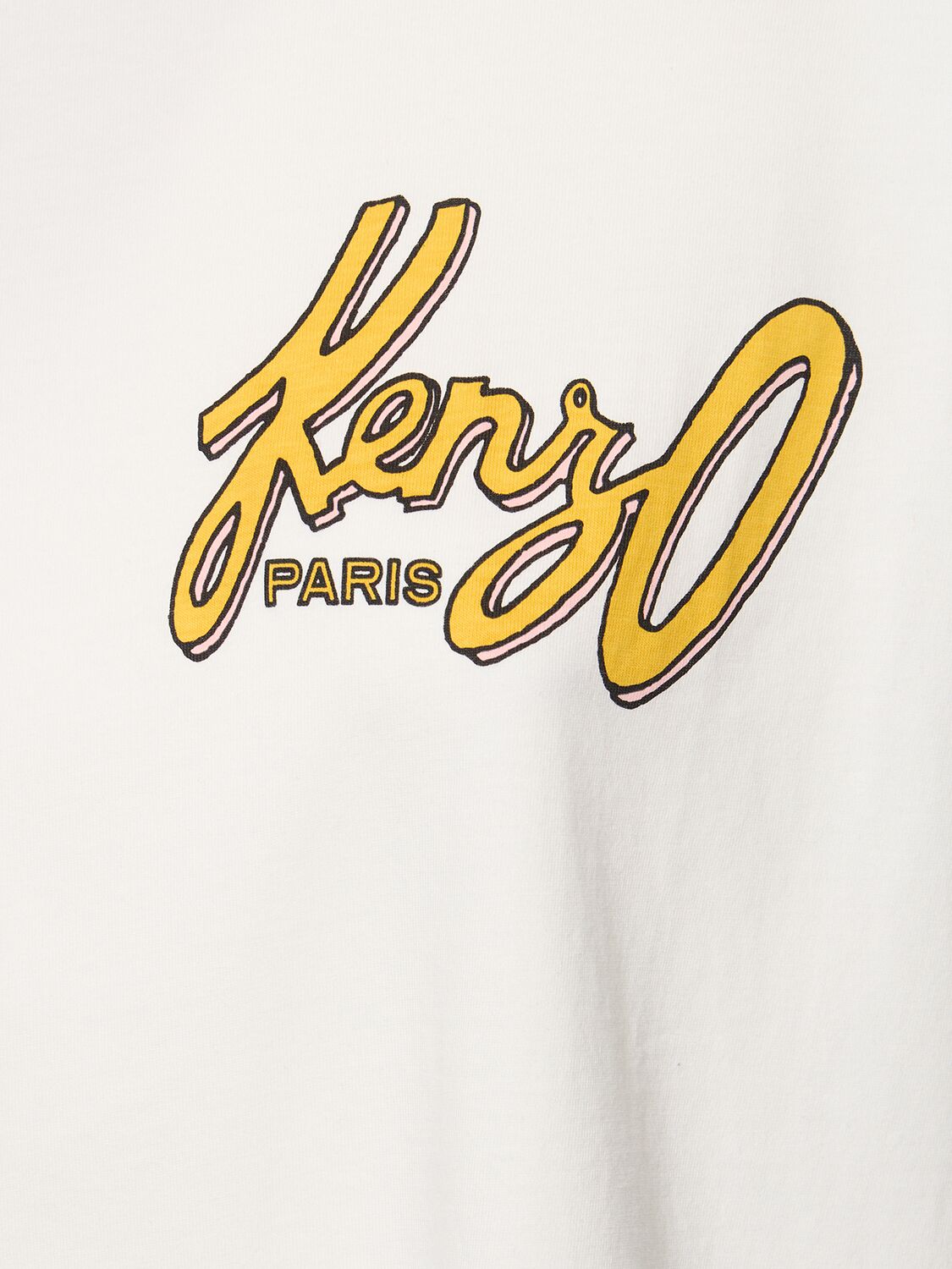 Shop Kenzo Graphic Relaxed Cotton T-shirt In Off White