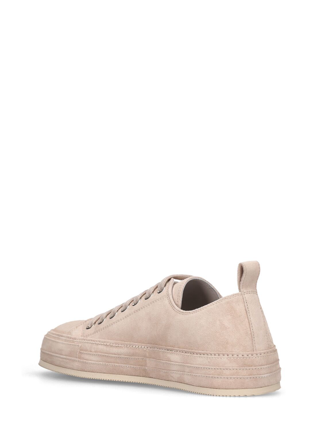Shop Ann Demeulemeester Gert Leather Low-top Sneakers In Natural White