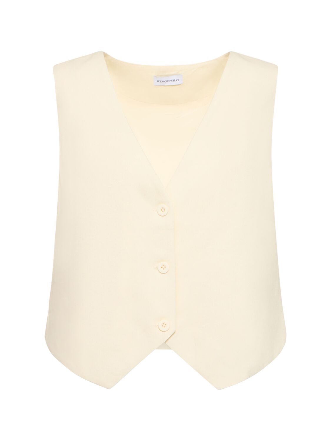 Llen Boxy Linen Blend Vest – WOMEN > CLOTHING > JACKETS