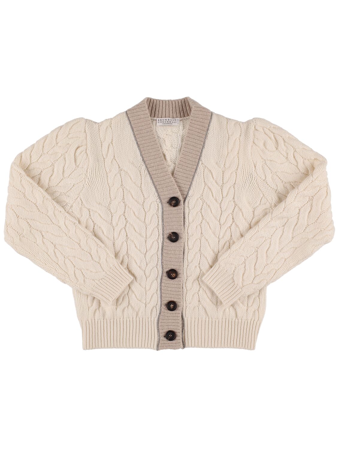 Image of Cable Knit Cashmere Cardigan